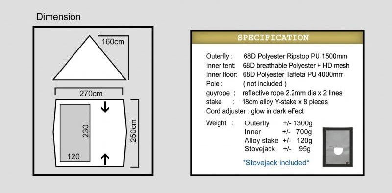 Luxe Outdoor Minipeak XL PRO - Brown 2 Luxe Outdoor Minipeak XL PRO - Brown - Billede 2