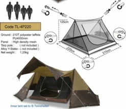Luxe Outdoor Aluxe Rect Inner 4P